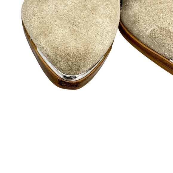 Marc Fisher Beige Yale Pointy‎ Toe Chelsea Suede Leather Women’s Bootie Size 8M - Picture 10 of 14